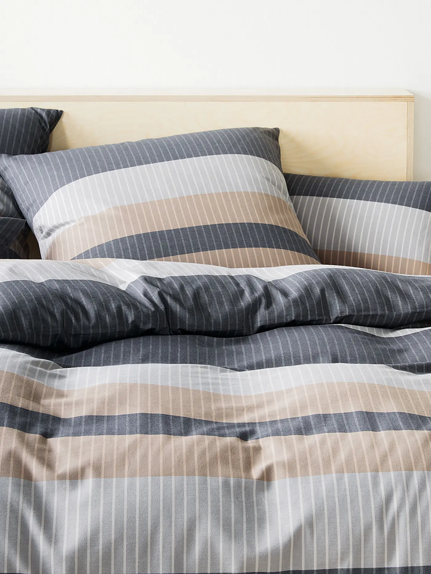 ELEGANTE | Flanell Bettwäsche LEEDS 70x90cm/140x200cm Smoke | grau